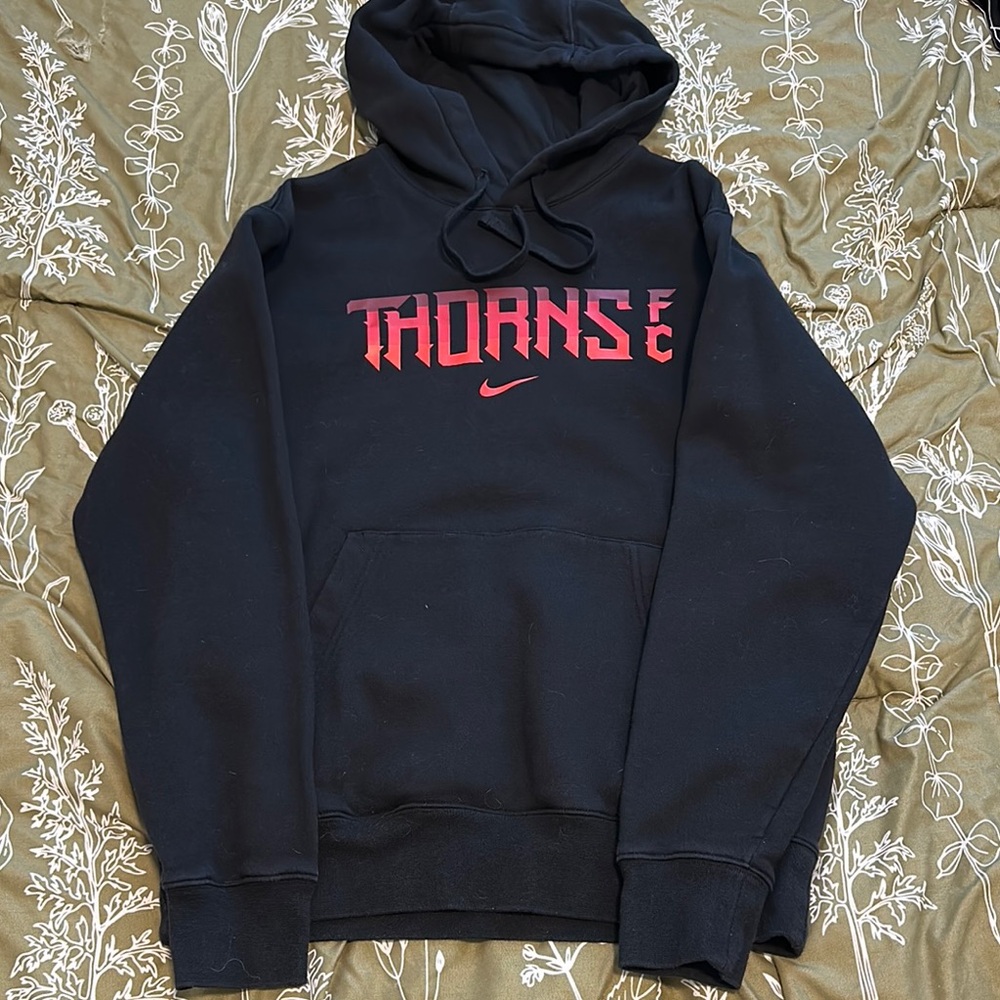 Nike Black and Red Sweater Bold Design